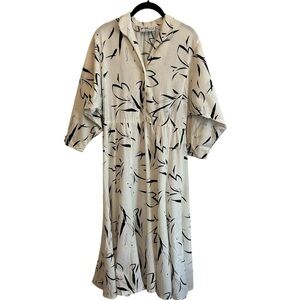 Vintage Willi of California 80s Black and White Cotton Dress